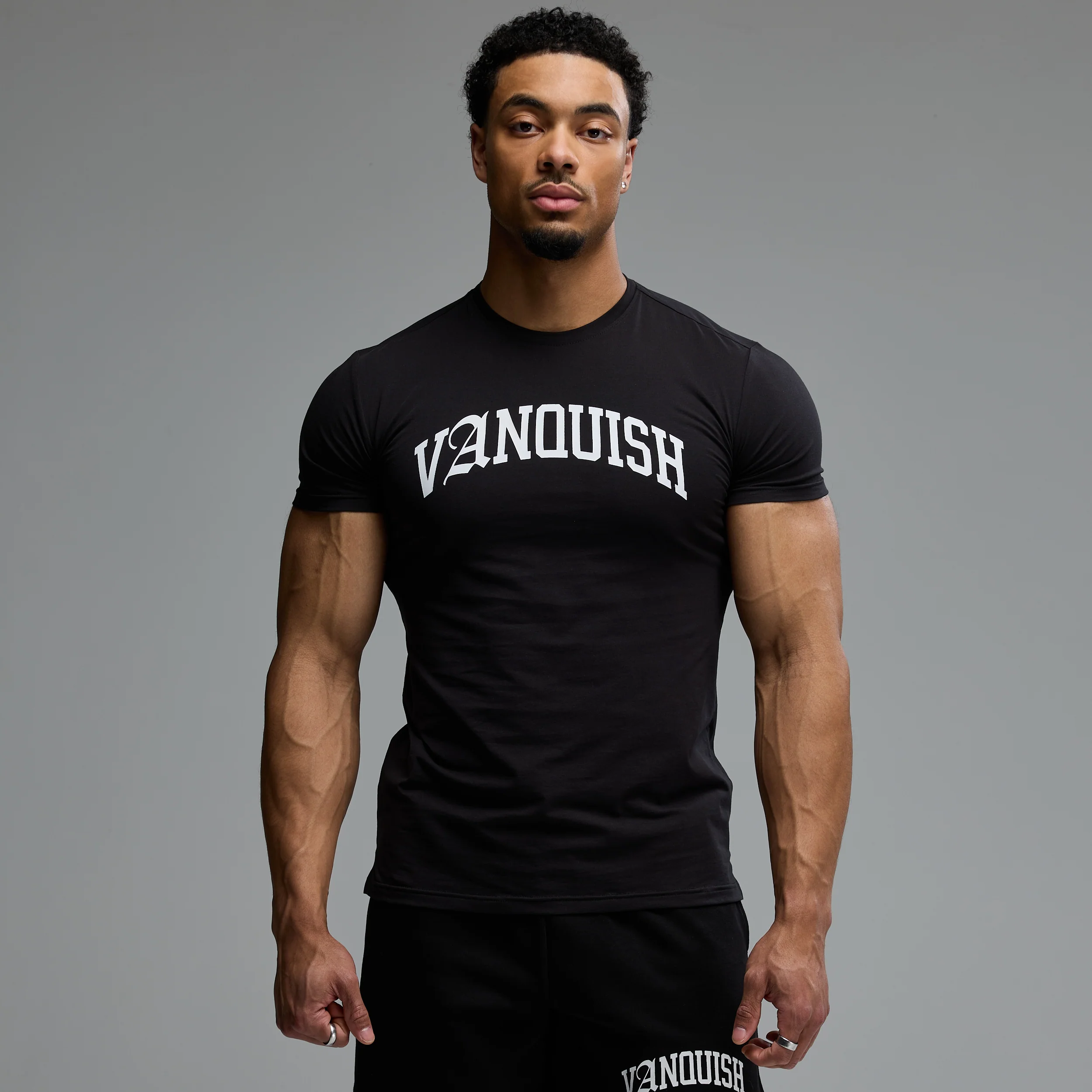 ACADEMY ARCH BLACK SLIM FIT T SHIRT