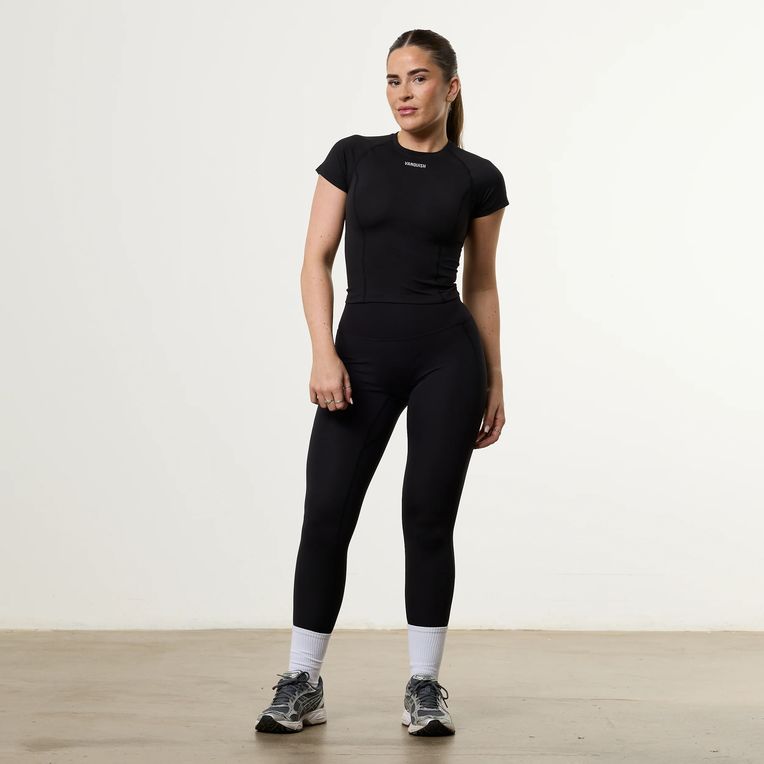 Enhance V2 Black Cap Sleeve T-shirt - Image 4