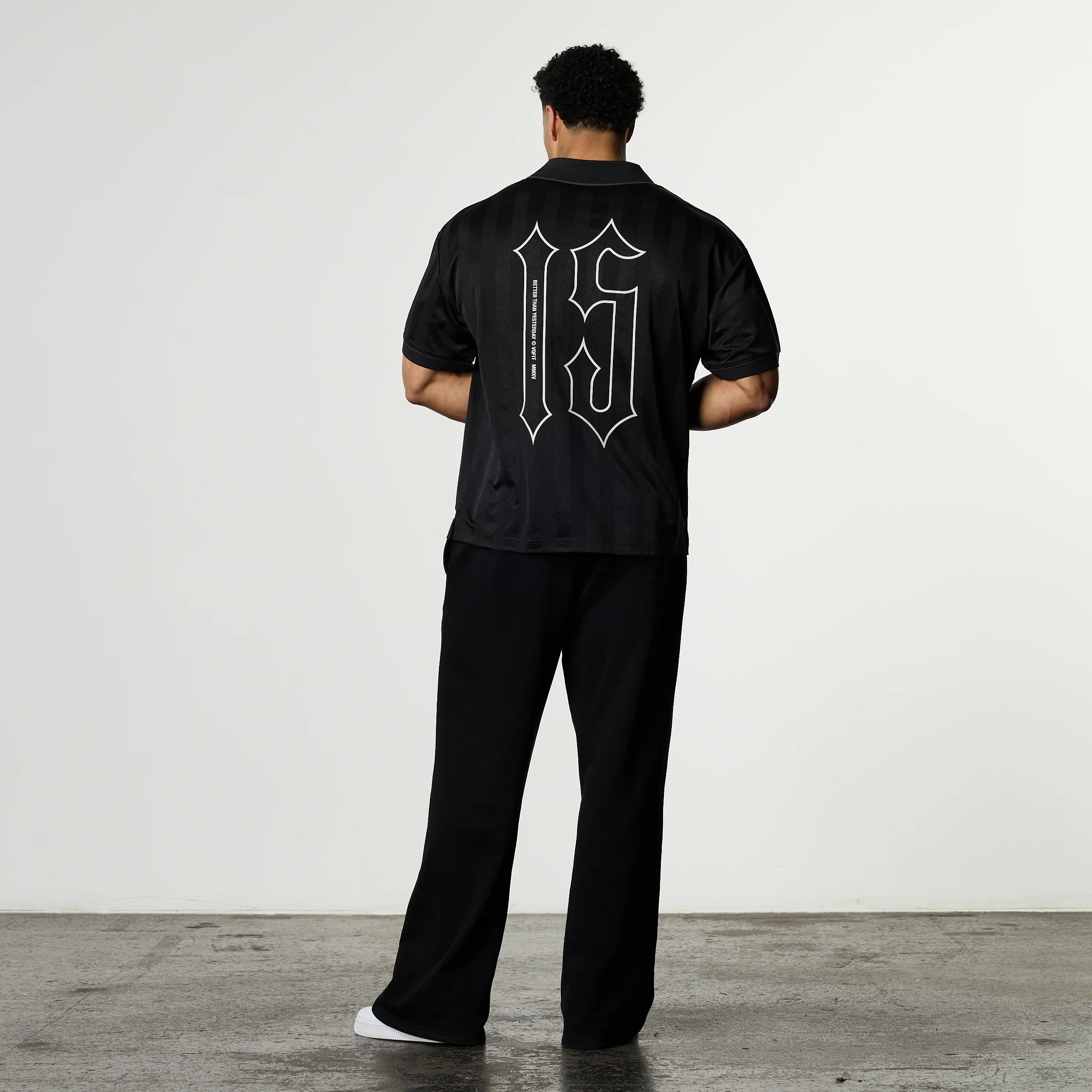 VANQUISH BLACK OVERSIZED BOXY FOOTBALL JERSEY - Image 6