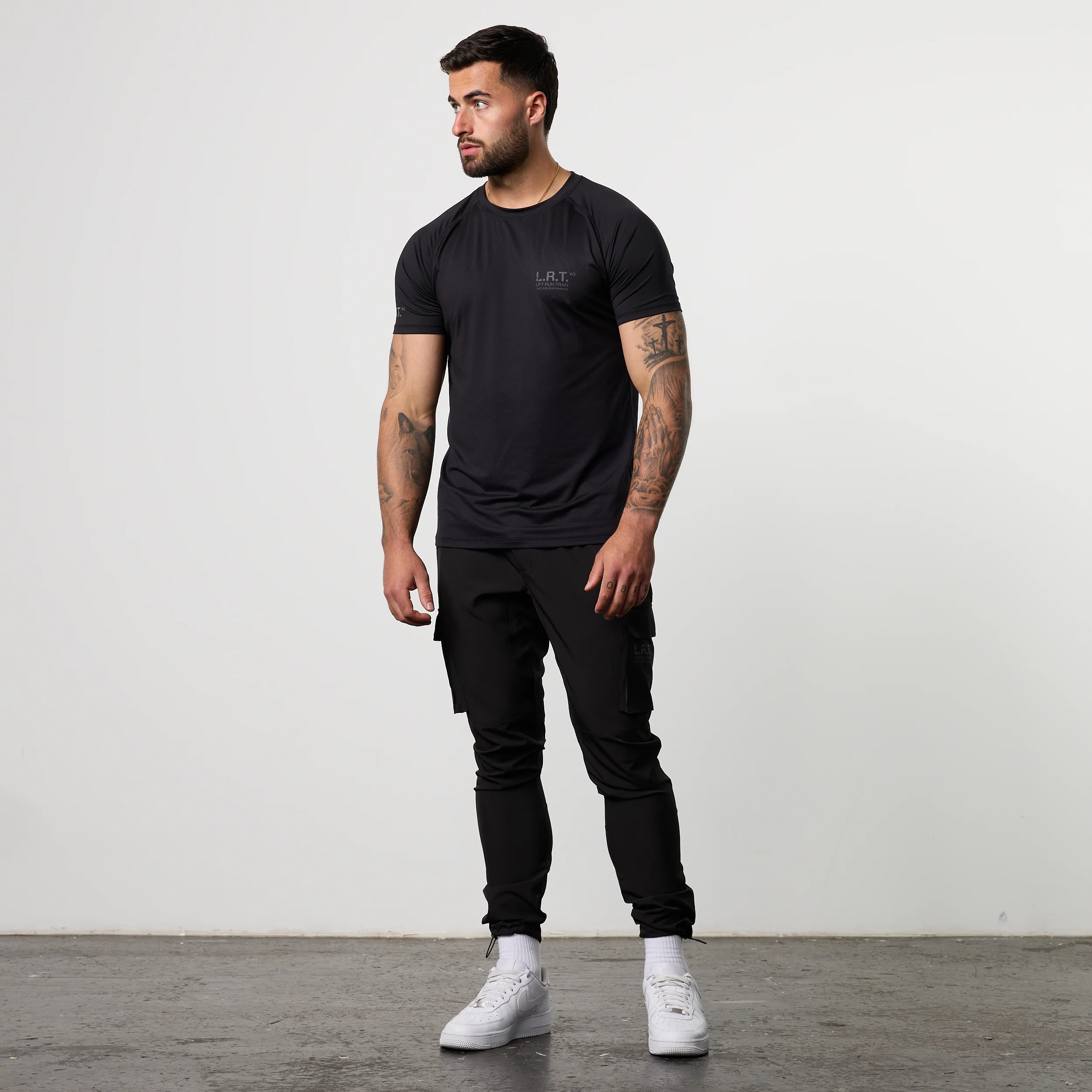LRT Black Performance Tapered Cargo Pants - Image 4