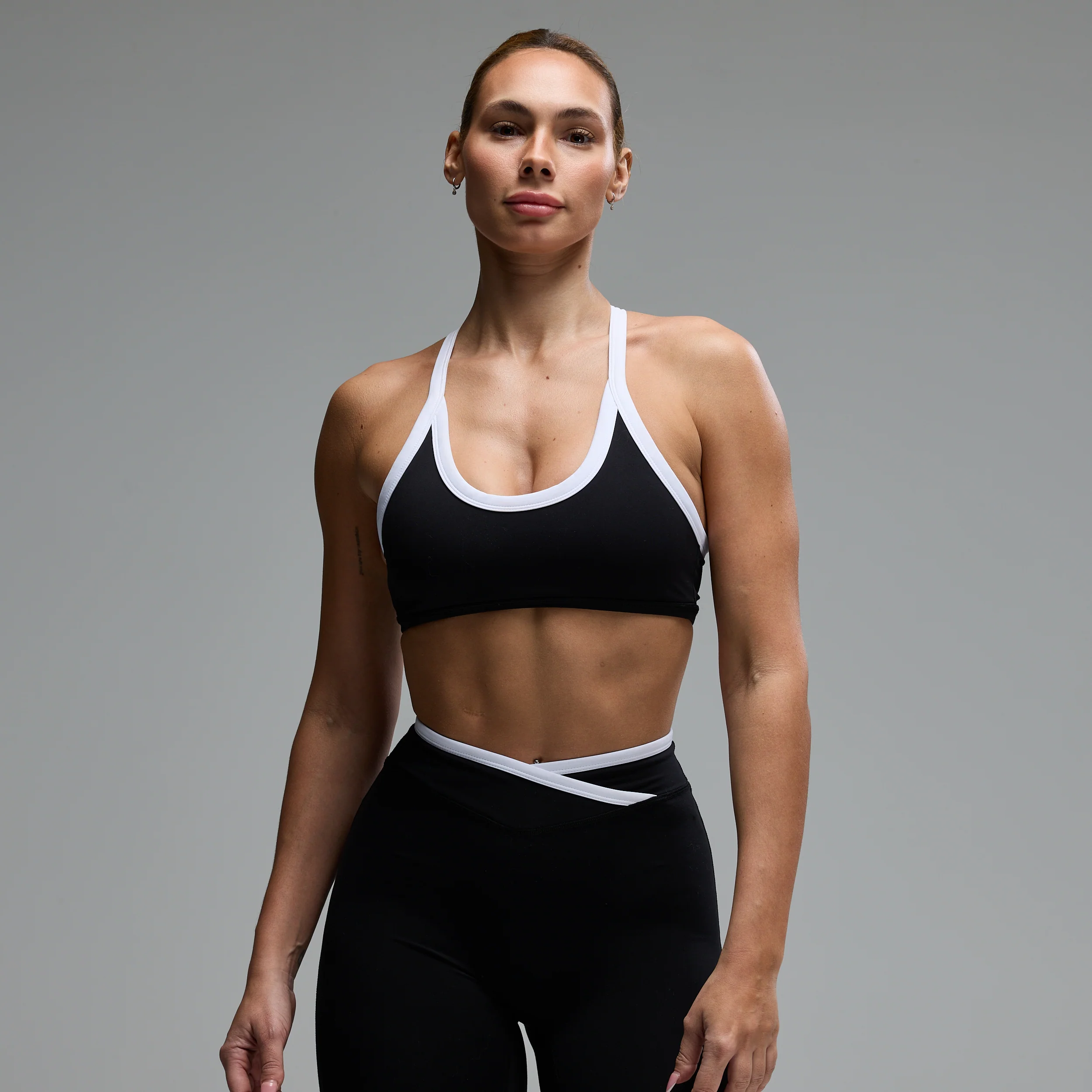 MONOCHROME BLACK CROSS BACK BRA