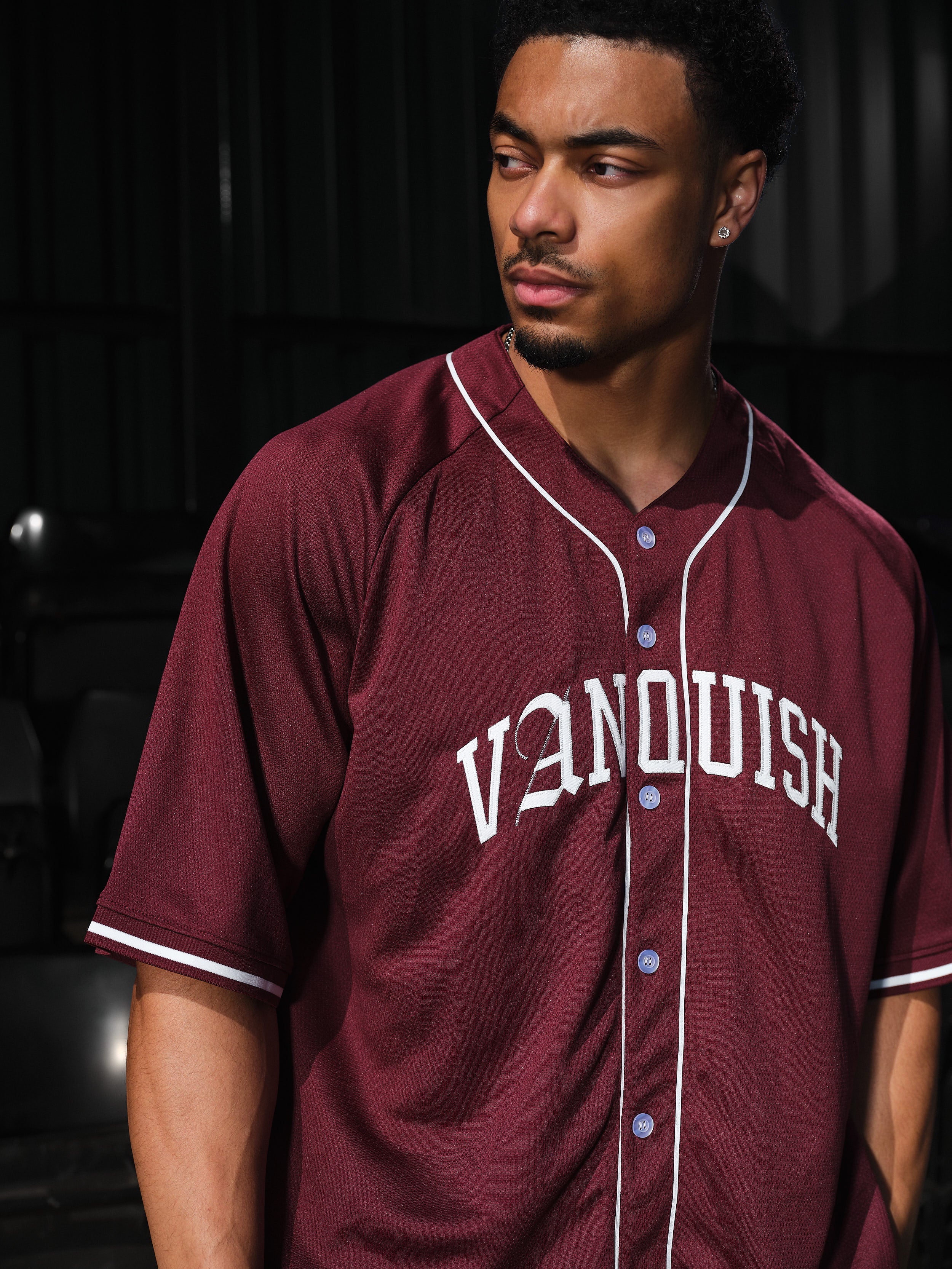 VANQUISH RED OVERSIZED BASEBALL JERSEY - Image 4
