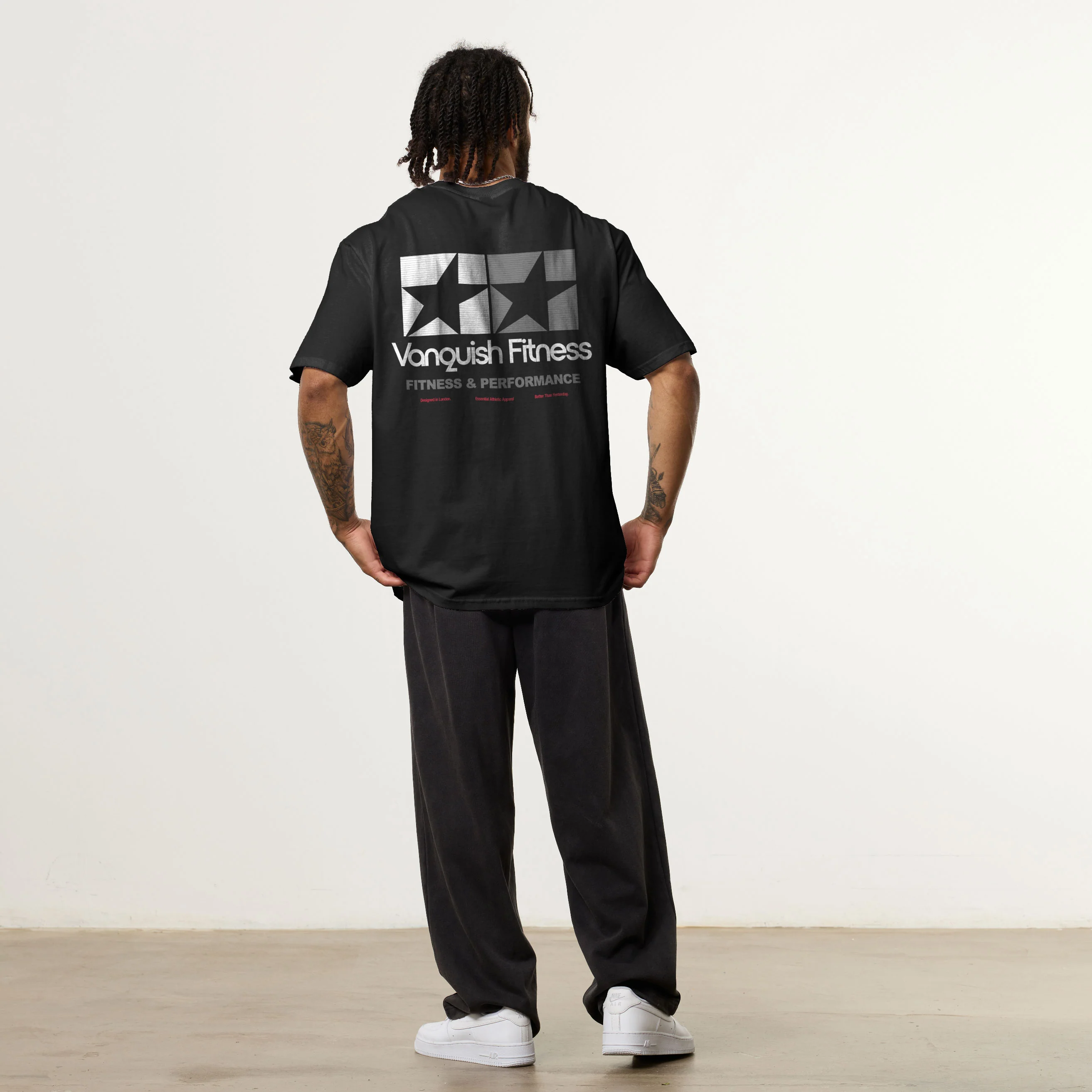 REVOLVE DUAL STAR BLACK OVERSIZED TEE - Image 3