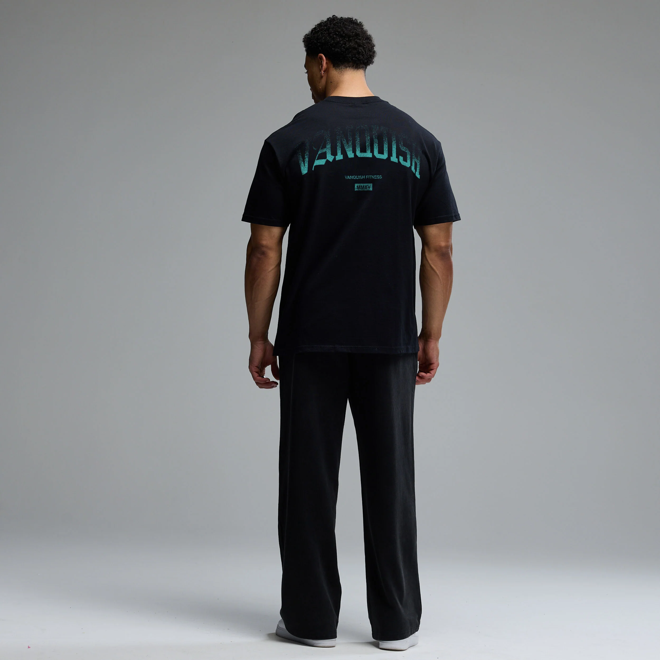 REVOLVE FADE AQUA BLACK OVERSIZED T SHIRT - Image 6