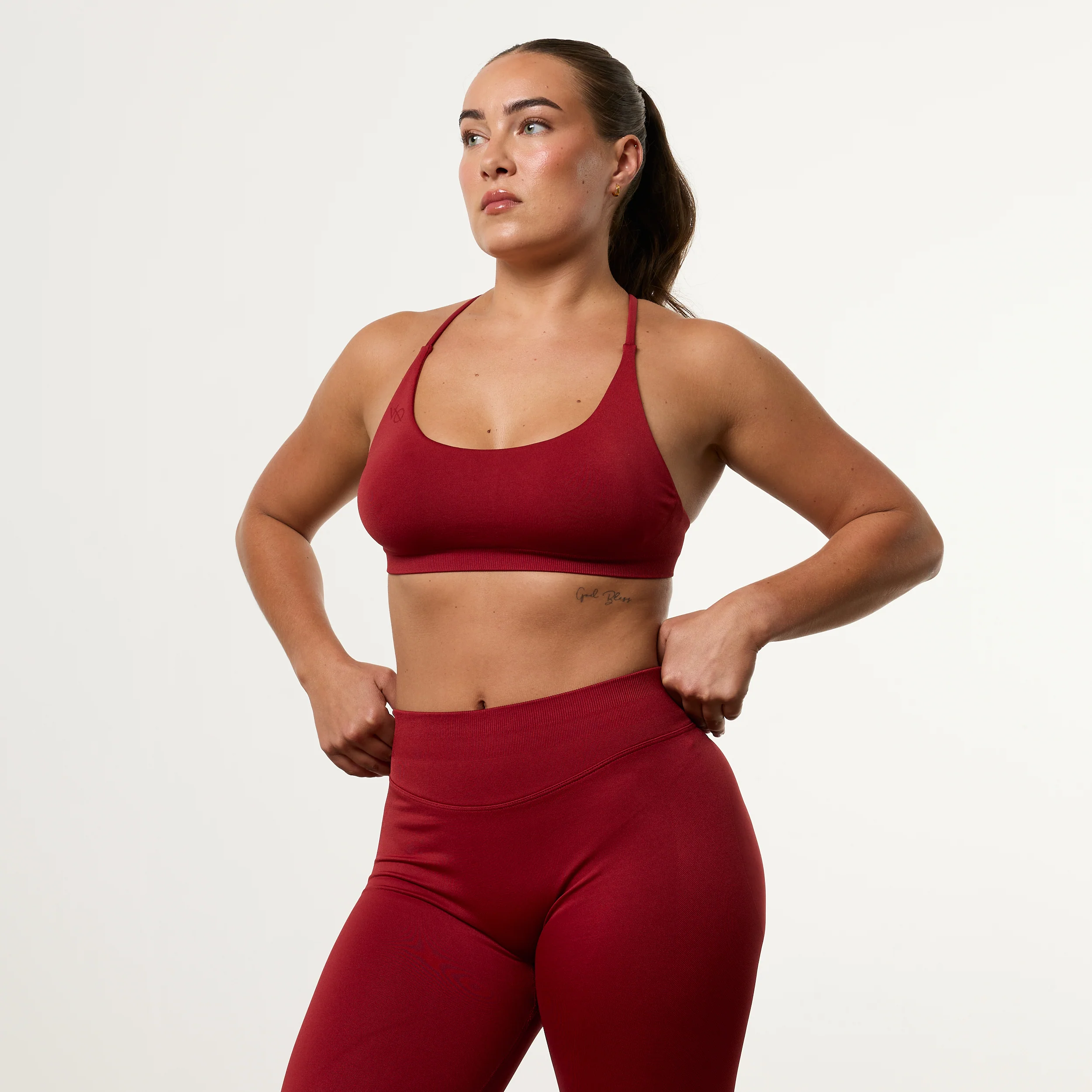 Vanquish Elevate V2 Scarlet Red Seamless Cross Back Minimal Bra - Image 2