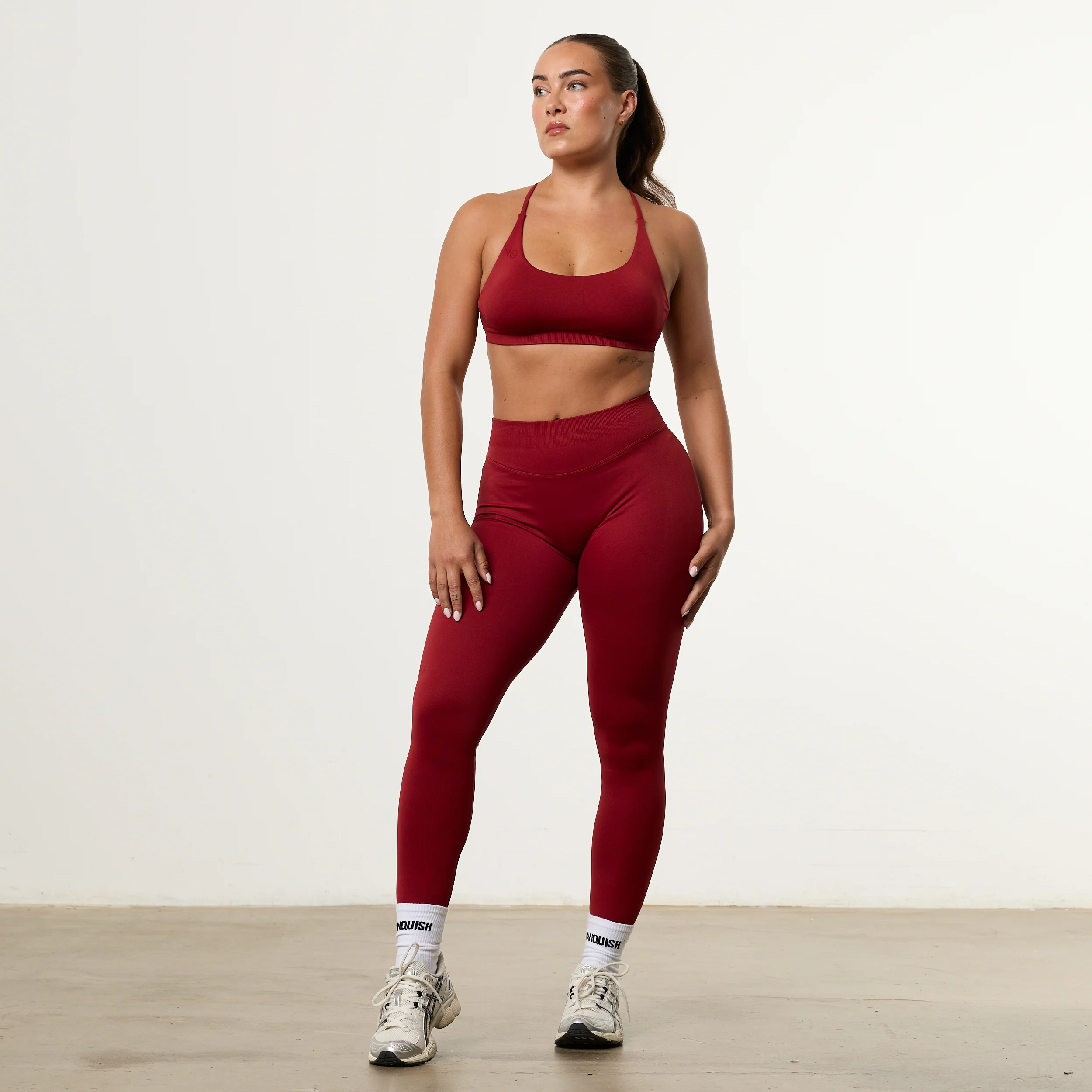 Vanquish Elevate V2 Scarlet Red Seamless Cross Back Minimal Bra - Image 3