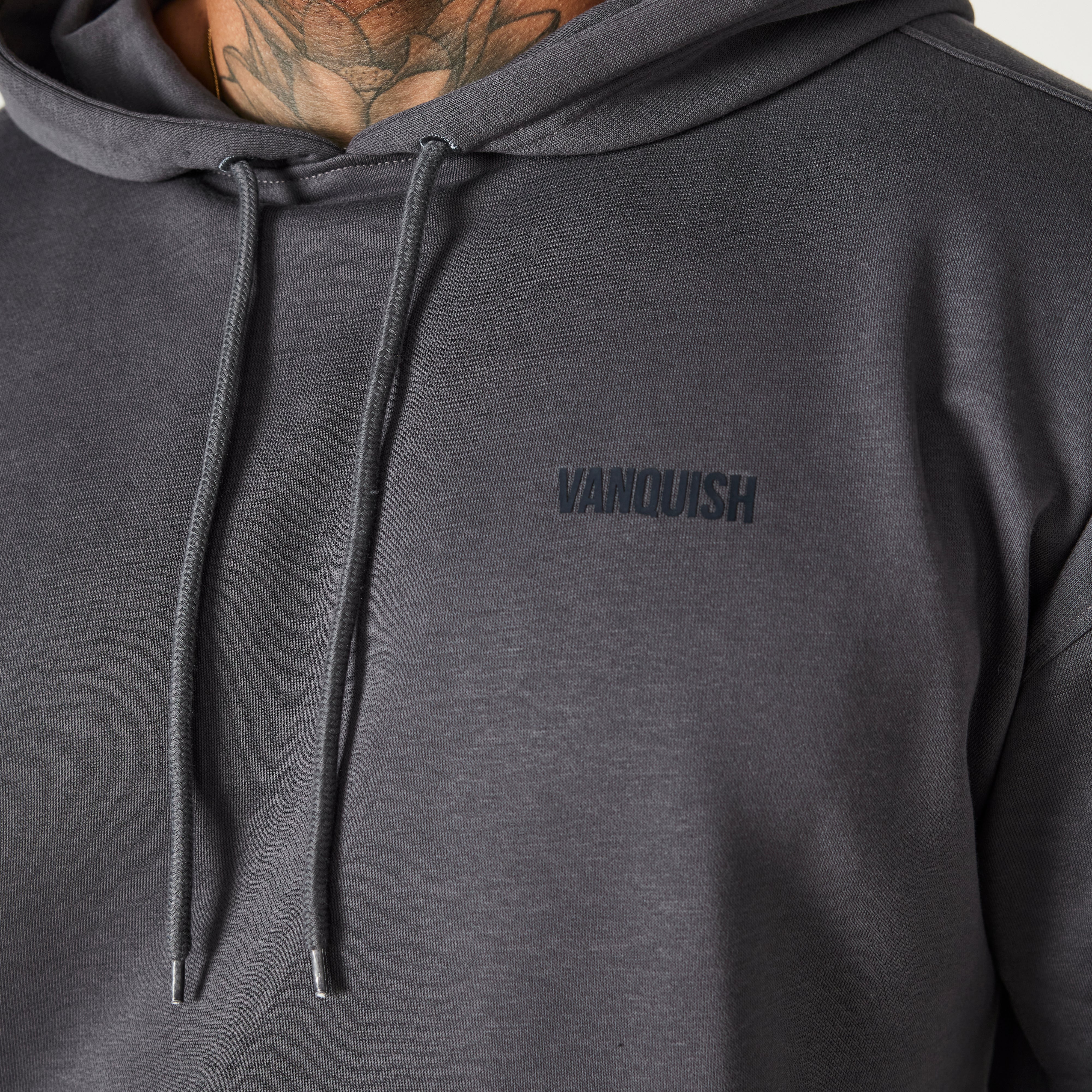 Vanquish Essential Denim Blue Oversized Pullover Hoodie - Image 2
