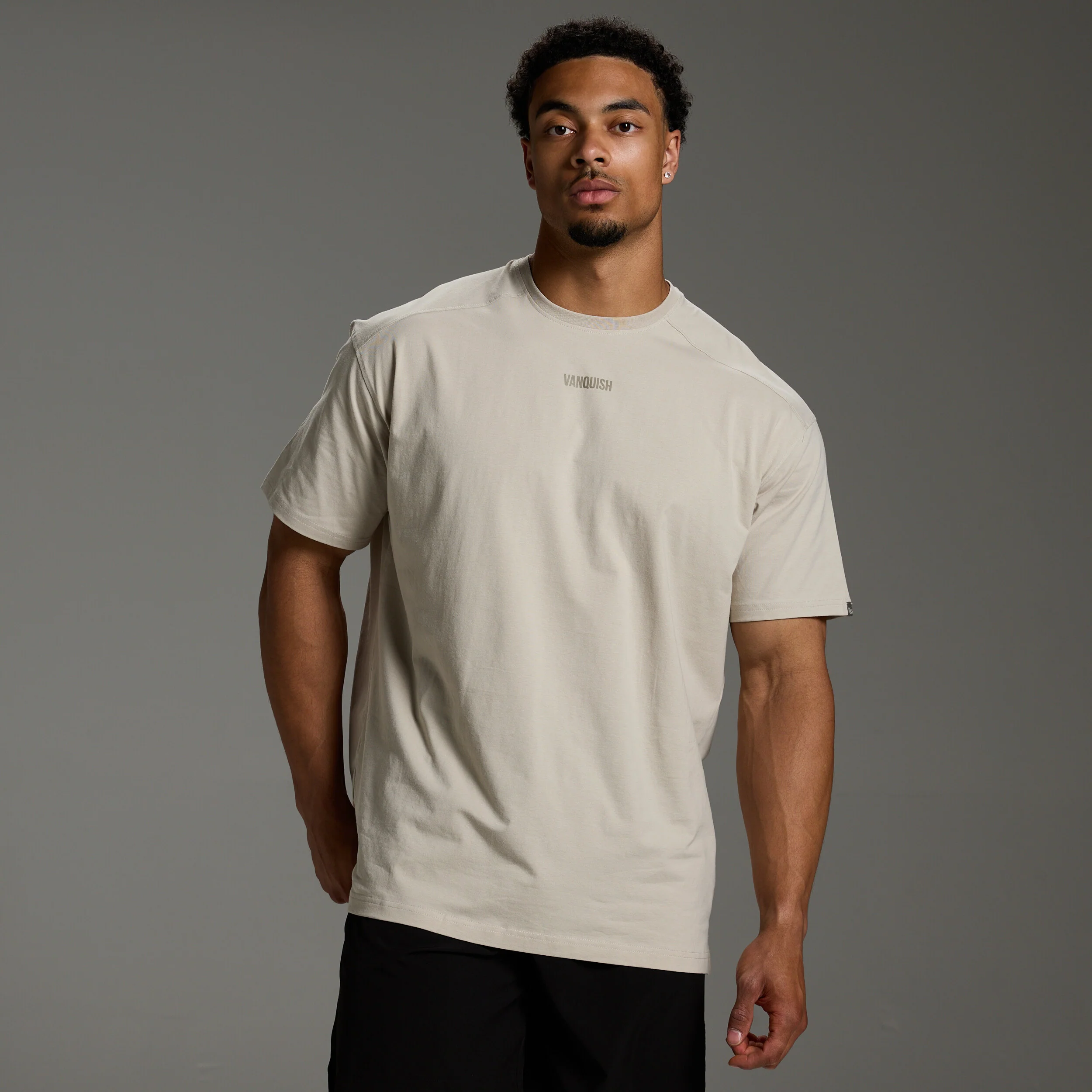 Vanquish Essential Stone Oversized T Shirt