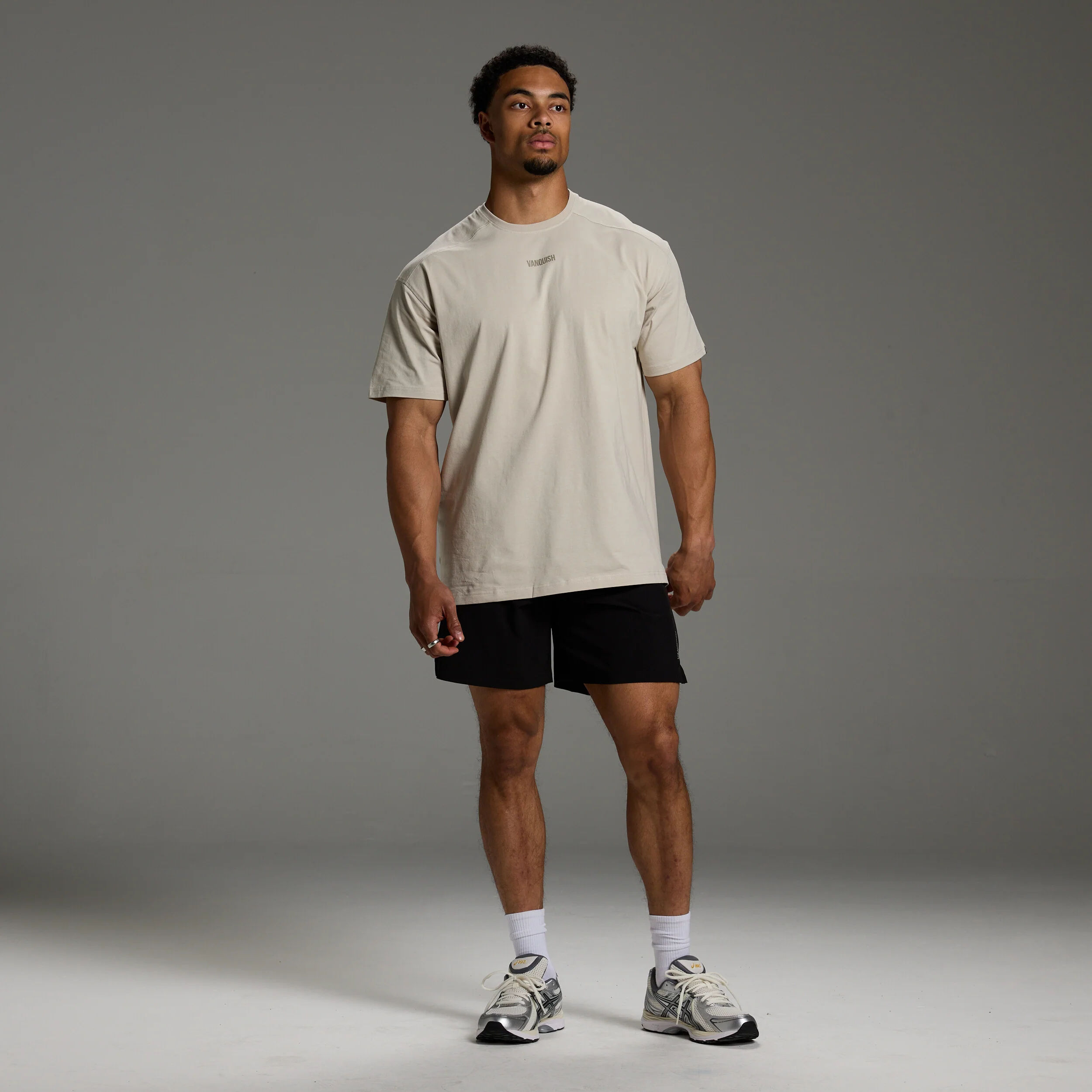 Vanquish Essential Stone Oversized T Shirt - Image 4