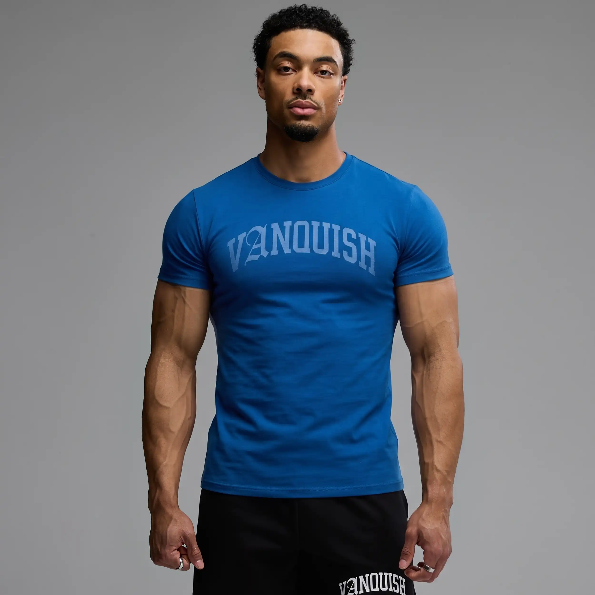 EVOLVE ARCH COBALT BLUE SLIM FIT T SHIRT