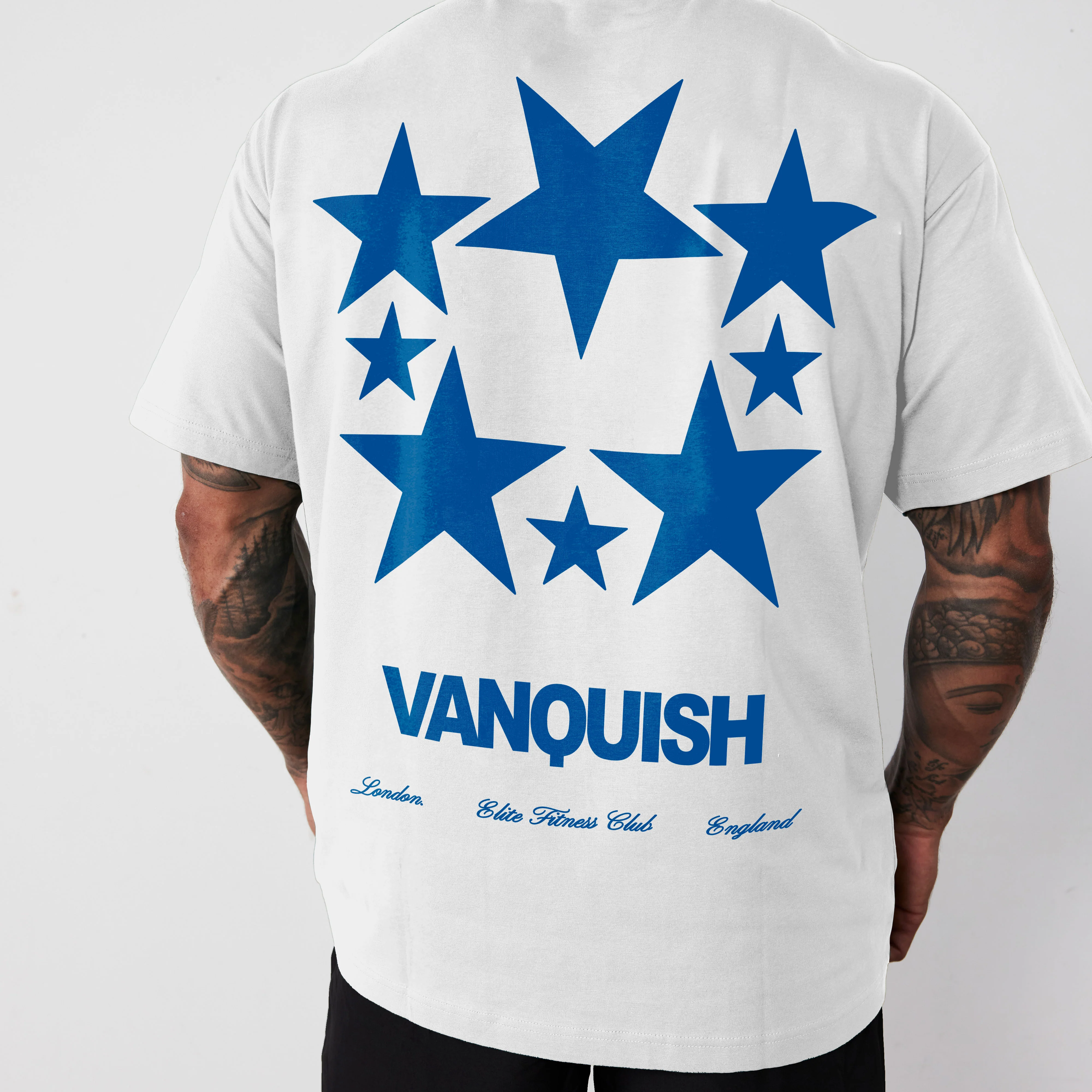 Vanquish Revolve Multi Star White Oversized T Shirt - Image 3