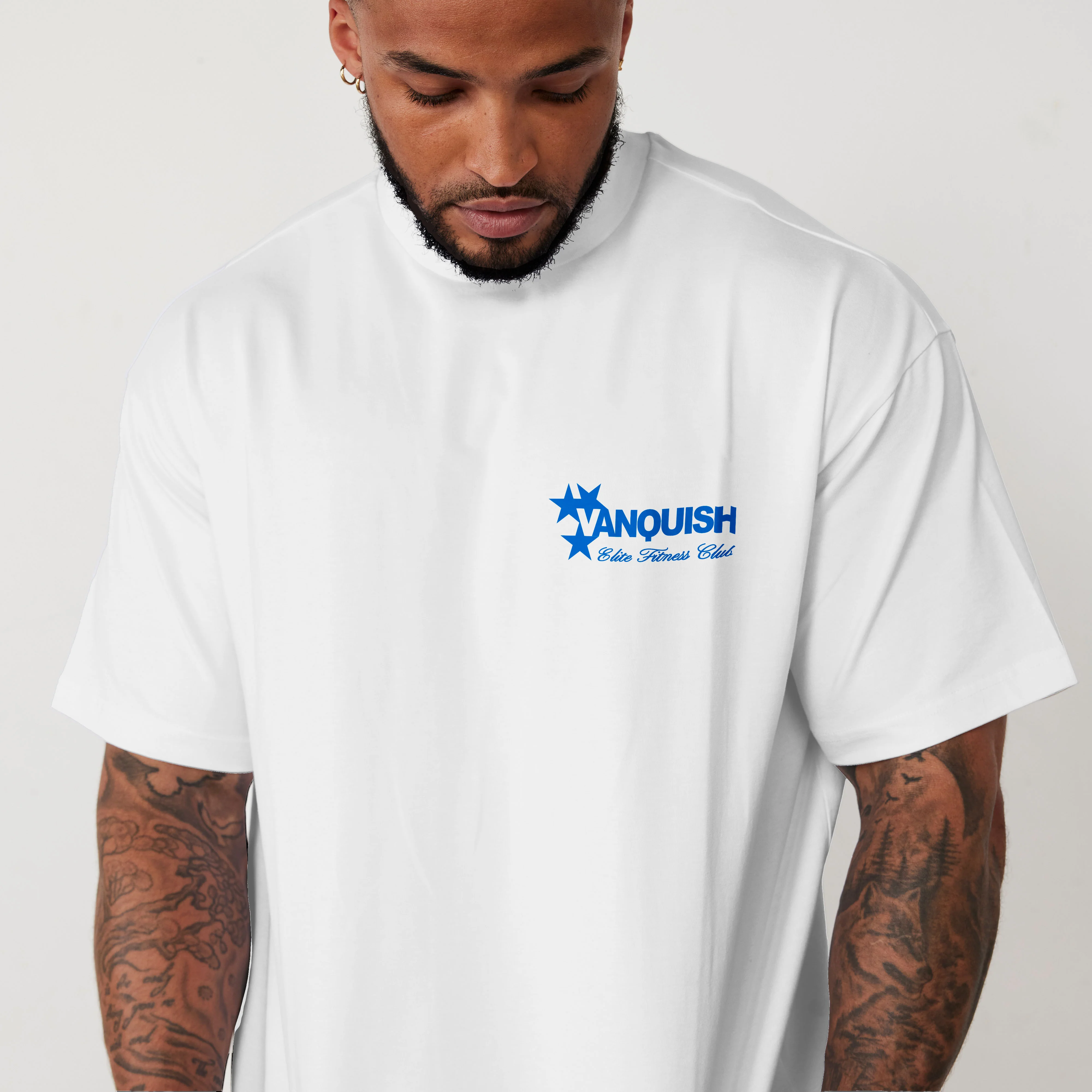 Vanquish Revolve Multi Star White Oversized T Shirt - Image 4