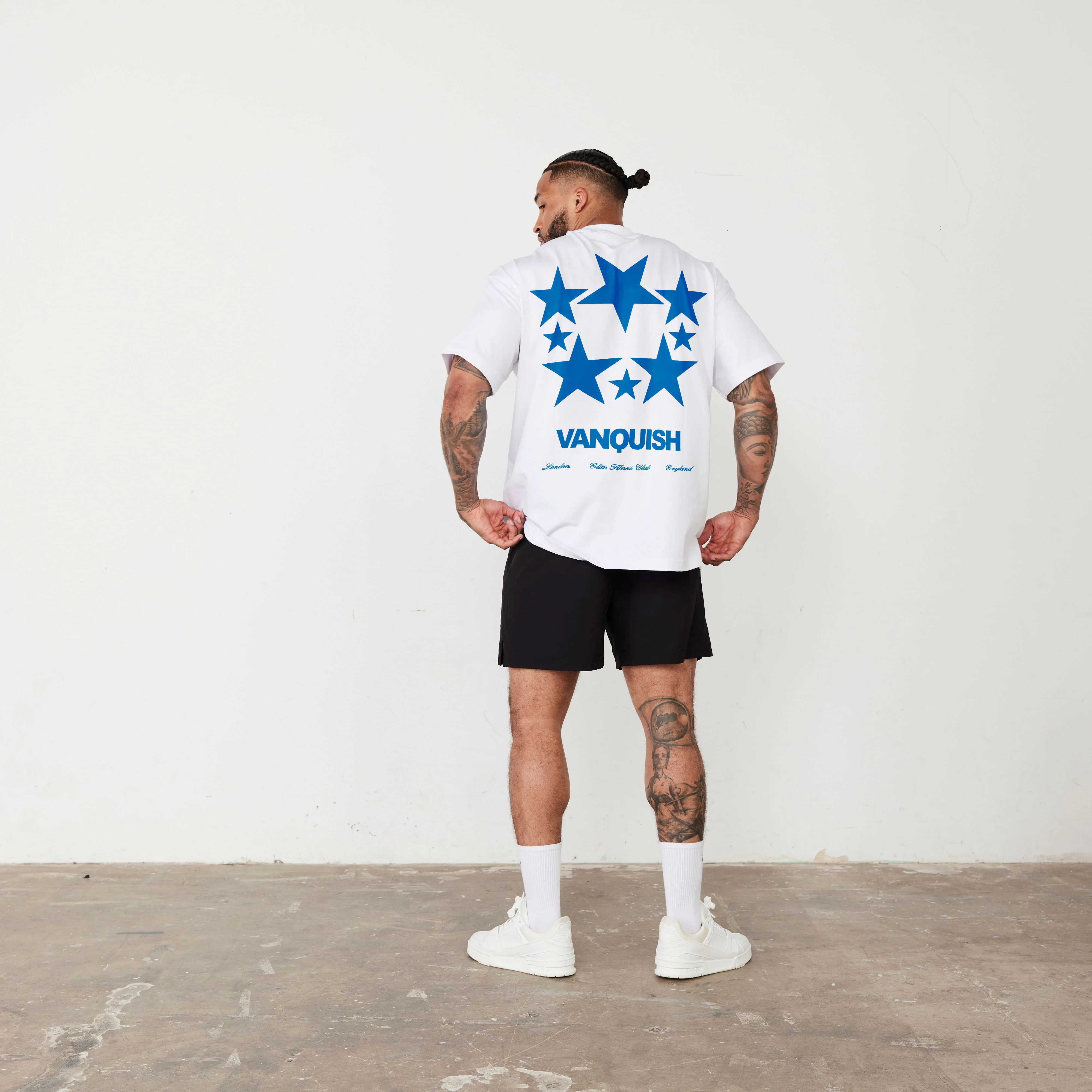 Vanquish Revolve Multi Star White Oversized T Shirt - Image 5