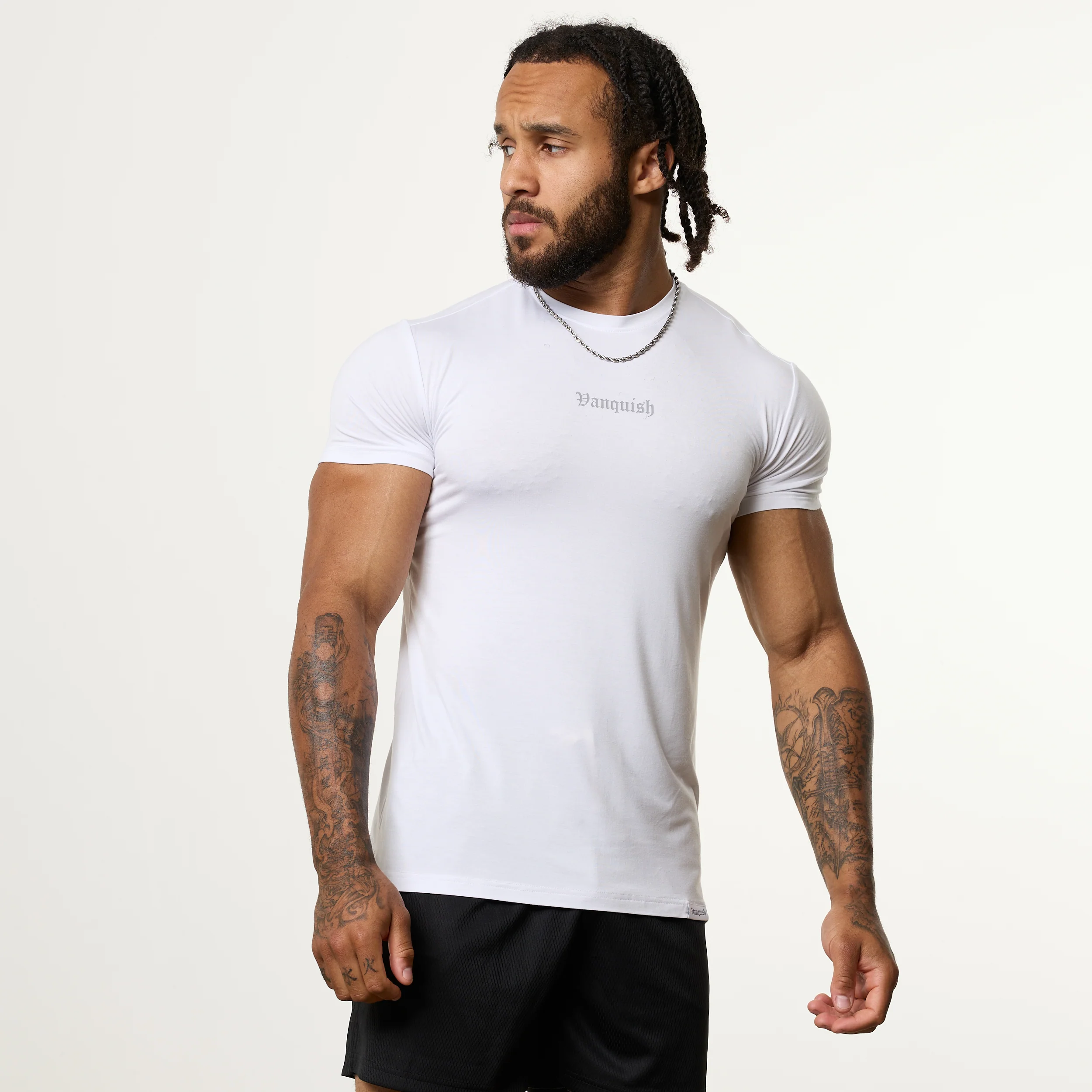 Vanquish Ultra Soft White Slim Fit T Shirt